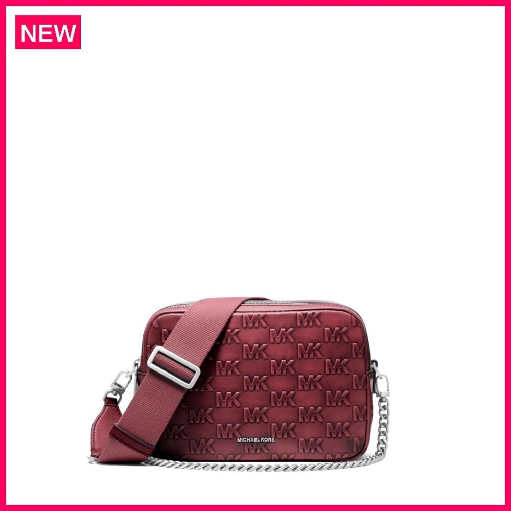Medium Pebbled Leather Crossbody Bag with Double Zip Compartments